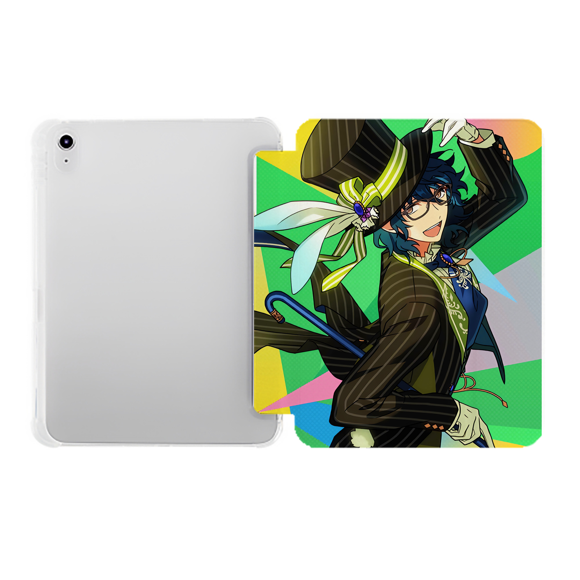 （画像用） あんさんぶるスターズ! Ensemble Stars IPad ケース ペン収納付き 三つ折りスタンド PUレザー×シリコン 対応機種9.5/10.5/10.9インチ